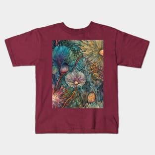 Colourful Painted Flowers Kids T-Shirt